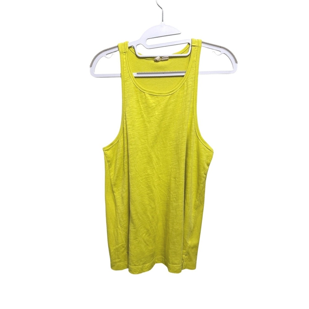 Roxy Neon Yellow Racerback Tank Top Size Medium